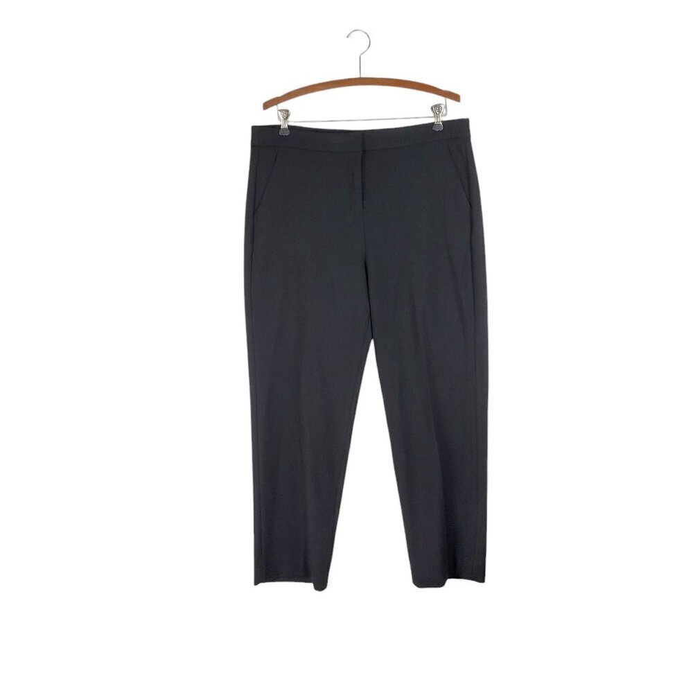 J Crew Kate Straight Leg Pants in Black Four Season Stretch Style BK251 Size 14